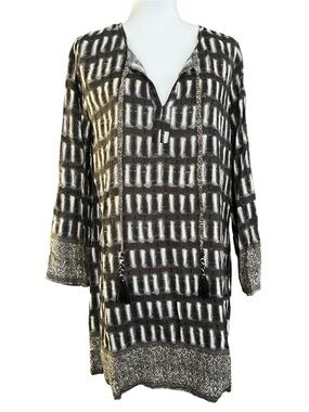 Rock Paper Flower boho Tunic Top Size Large